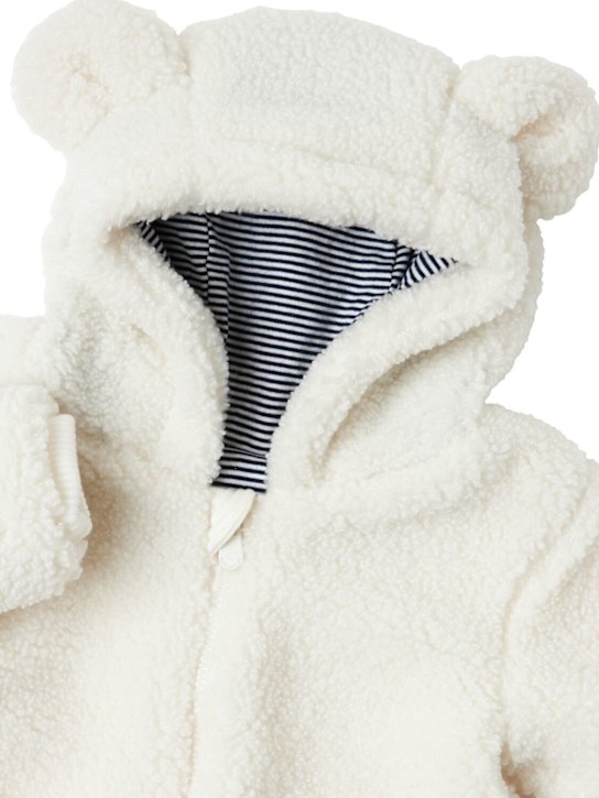 Petit Bateau - Hooded nylon puffer romper