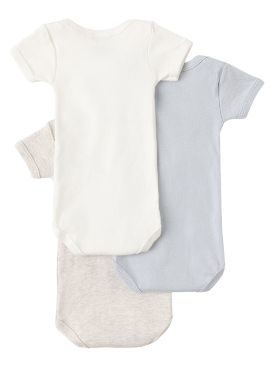 Petit Bateau: Set of 3 cotton bodysuits
