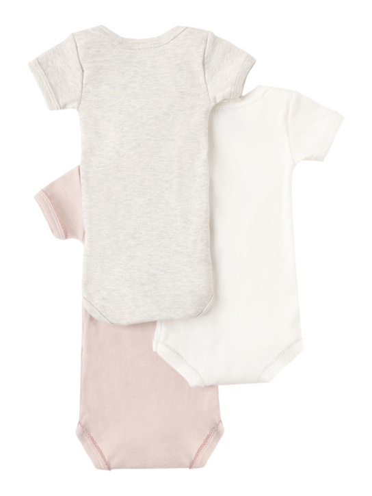 Petit Bateau: Set of 3 cotton bodysuits