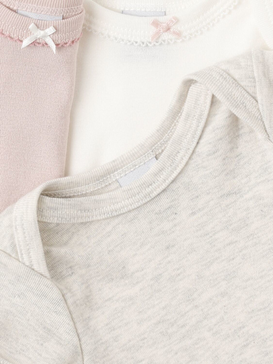 Petit Bateau - Set of 3 cotton bodysuits