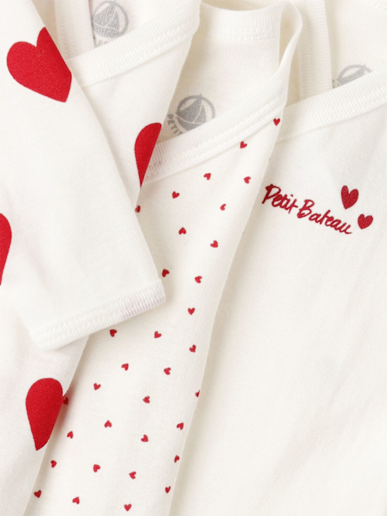 Petit Bateau - Set of 3 printed cotton bodysuits