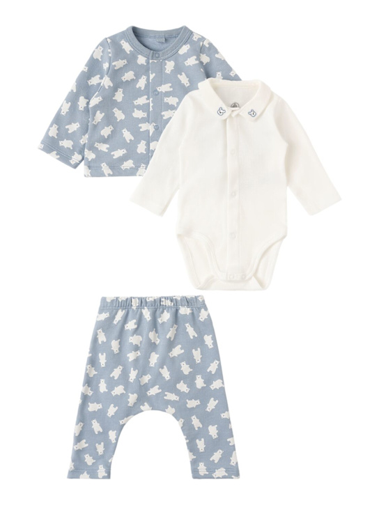 Petit Bateau: Cotton cardigan, bodysuit & pants