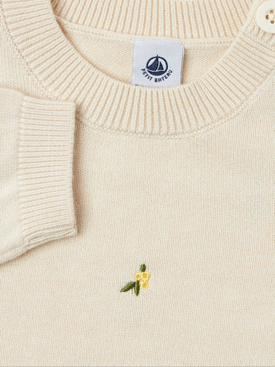 Petit Bateau - Embroidered wool & cotton blend sweater