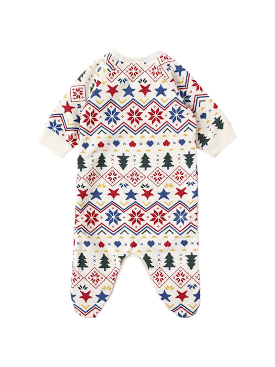 Petit Bateau: Holiday printed cotton jersey romper