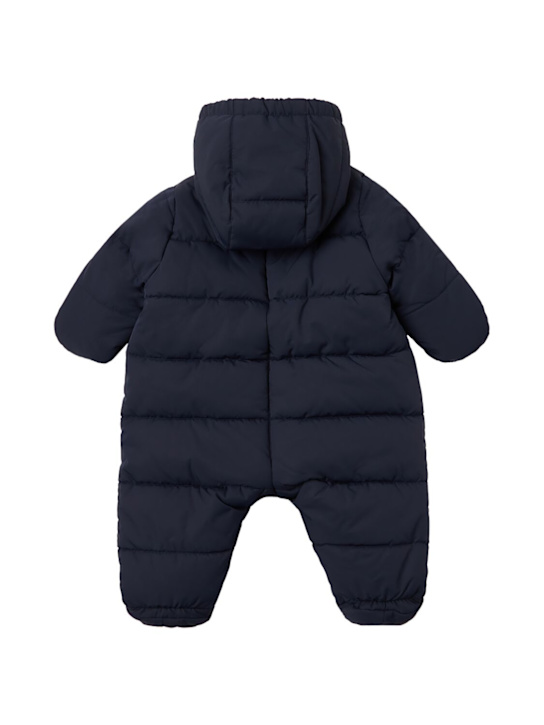 Petit Bateau: Hooded nylon puffer romper