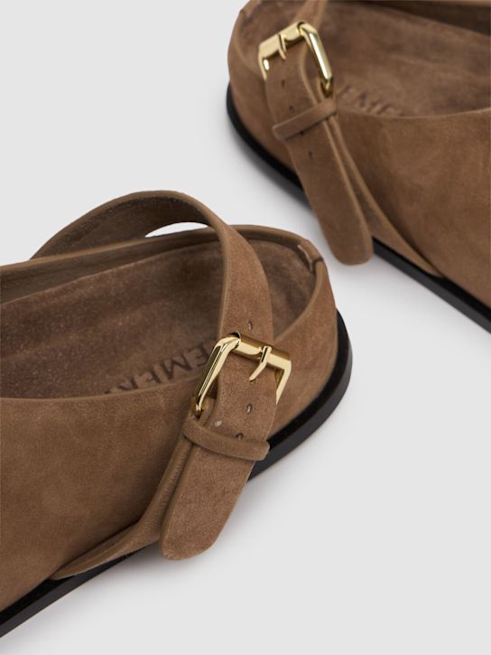 A.EMERY: Louis Mules in 20mm Suede