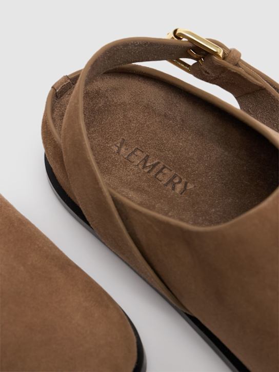 A.EMERY: Louis Mules in 20mm Suede