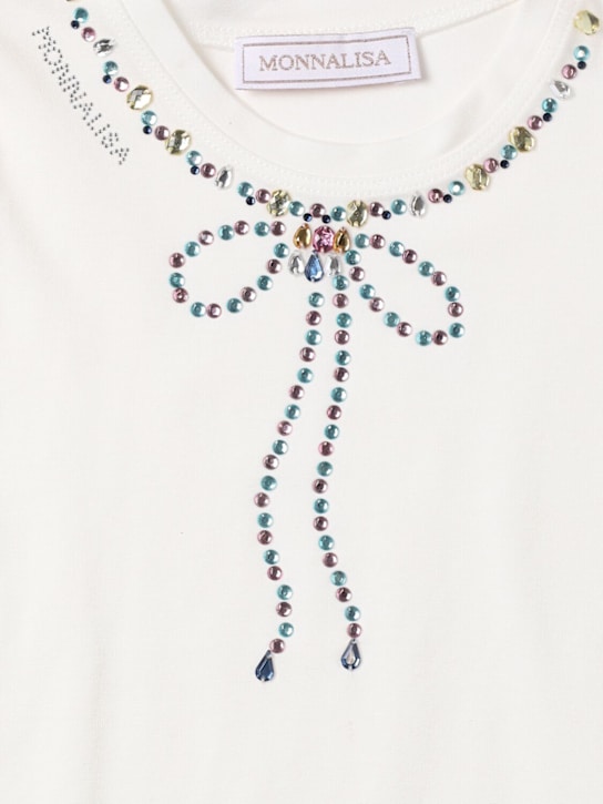 Monnalisa: T-shirt in jersey di misto cotone con stampa