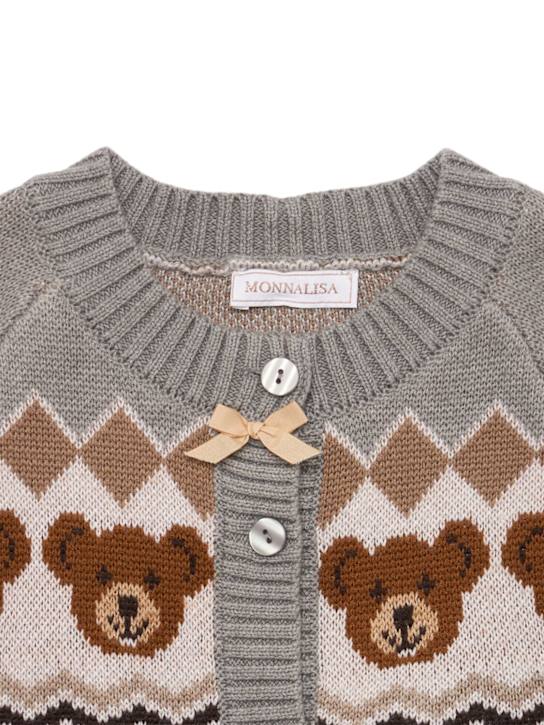 Monnalisa: Cardigan in maglia di misto poly jacquard