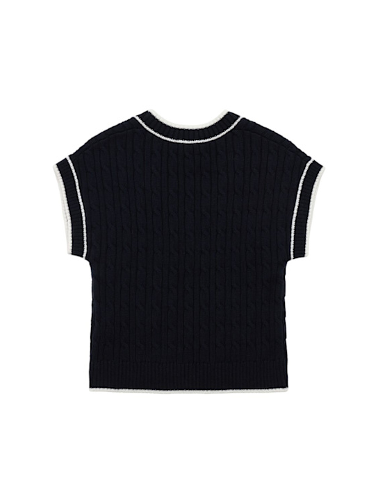 Monnalisa: Gilet in maglia di misto lana / scollo a V