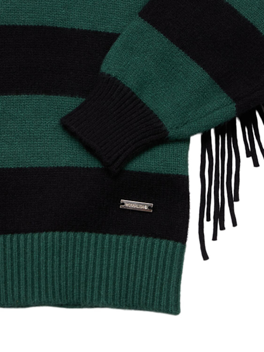 Monnalisa: Pull en maille de viscose mélangée à col roulé