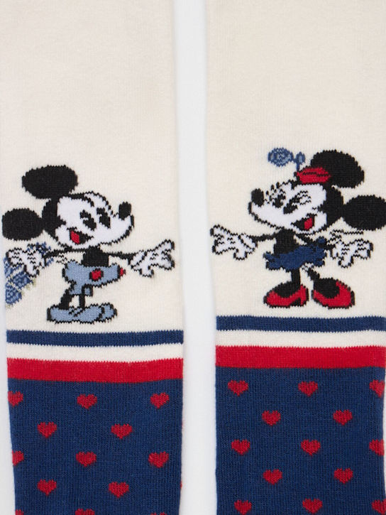 Monnalisa - Collant in misto cotone Minnie & Mickey