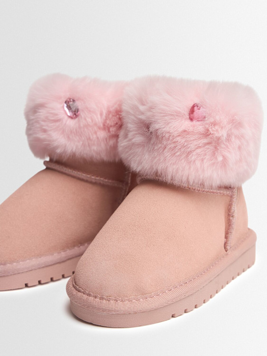Monnalisa: Bottines à cheville en shearling