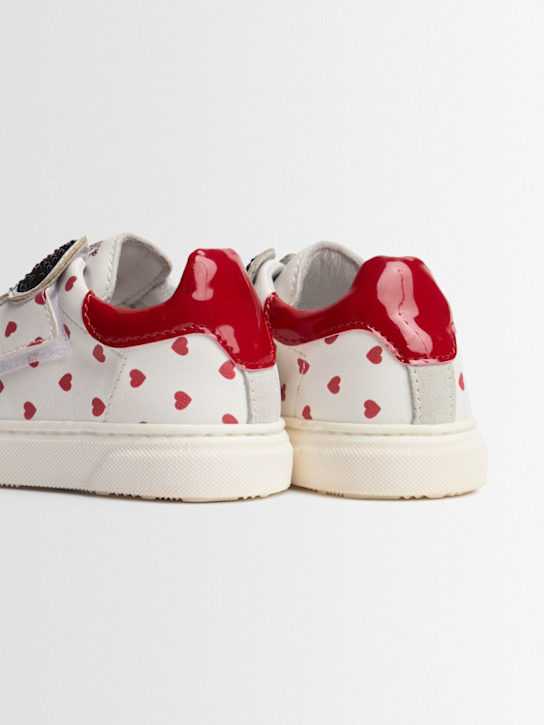 Monnalisa: Sneakers Minnie in pelle con strap