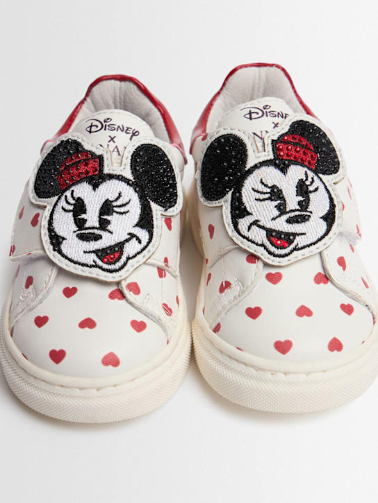 Monnalisa - Sneakers Minnie in pelle con strap