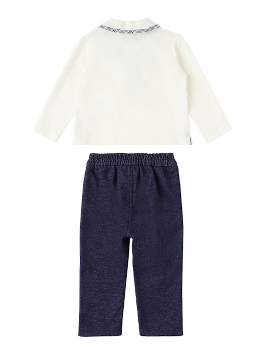 Monnalisa: Polo in cotone piquet e pantaloni chino