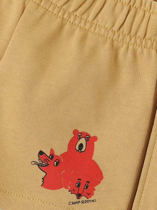 Mini Rodini: Shorts aus Baumwollfleece mit Druck