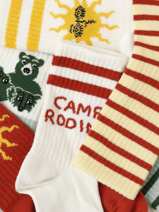 Mini Rodini - Set di 6 paia di calzini in misto cotone jacquard