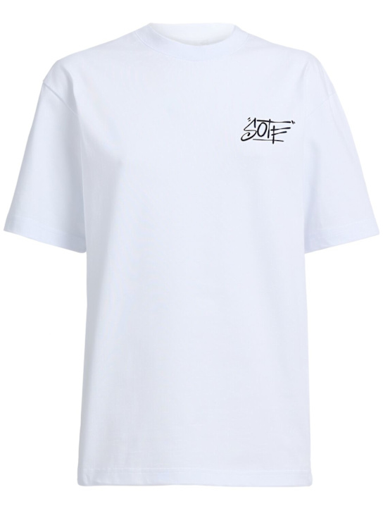 SOTF: Tag printed cotton T-shirt