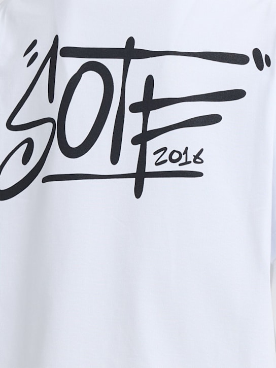 SOTF: Tag printed cotton T-shirt