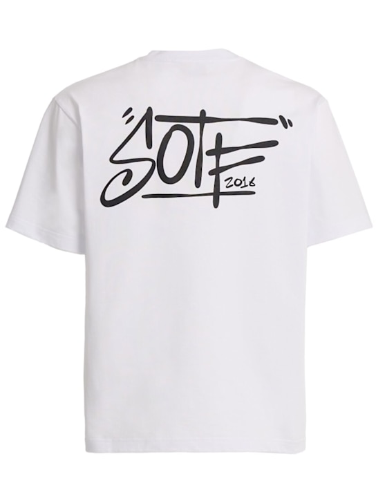 SOTF: Tag printed cotton T-shirt