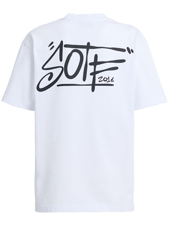 SOTF: Tag printed cotton T-shirt
