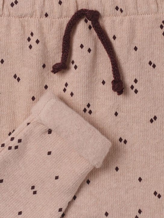 1 + IN THE FAMILY - Cotton blend fleece trousers with print