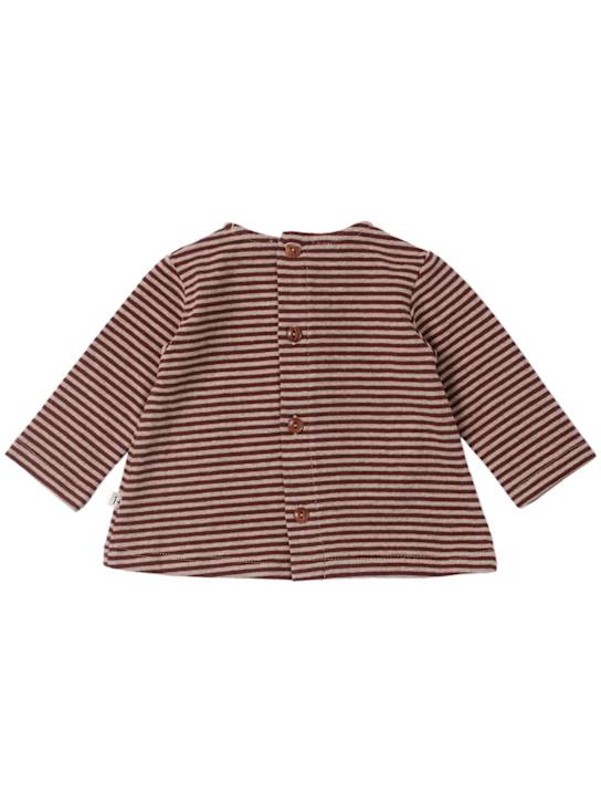 1 + IN THE FAMILY: Striped cotton blend T-shirt