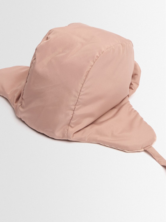1 + IN THE FAMILY: Padded poly hat with strings