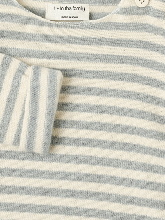 1 + IN THE FAMILY: Striped cotton blend jersey t-shirt