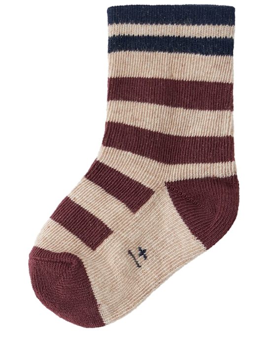 1 + IN THE FAMILY: Striped cotton blend socks