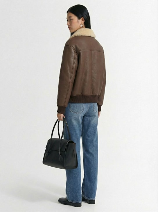 Tonywack: Jacke aus Leder und Shearling