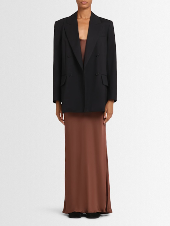 Annagreta: Nora double breasted wool twill blazer