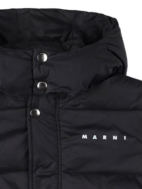 Marni Junior - Piumino in nylon con cappuccio