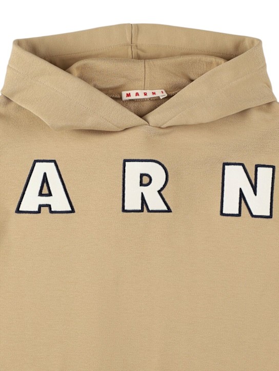 Marni Junior - Sweat-shirt en coton à logo à capuche