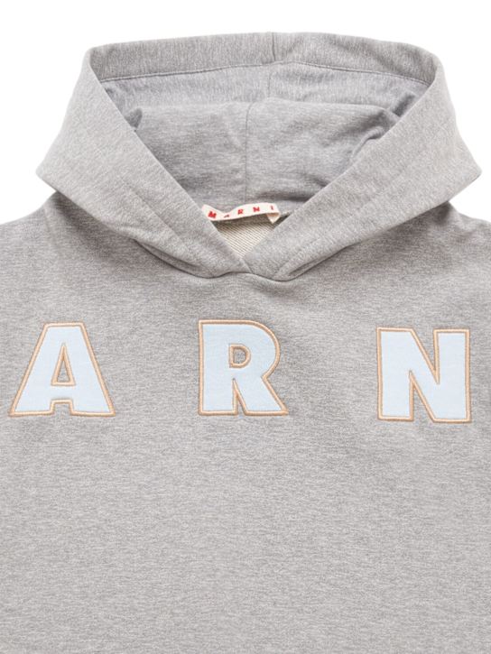 Marni Junior - Sweat-shirt en coton à logo à capuche