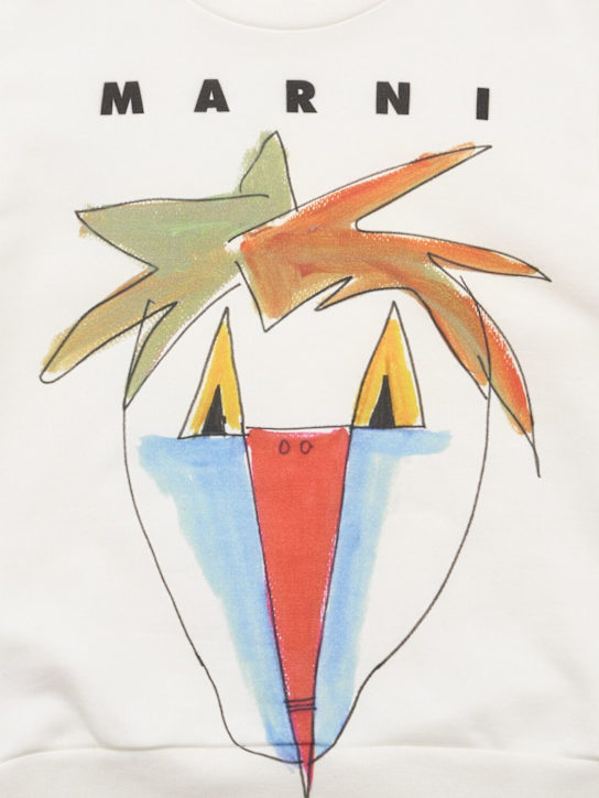 Marni Junior: Felpa in cotone con stampa
