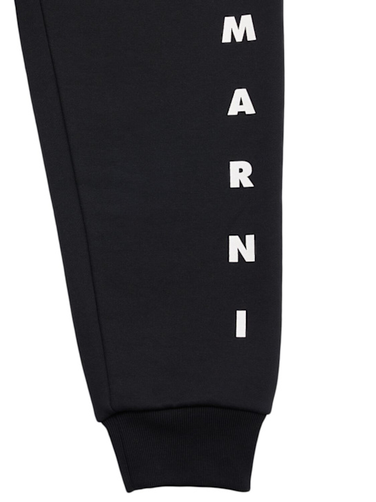 Marni Junior - Pantaloni in felpa di cotone con logo