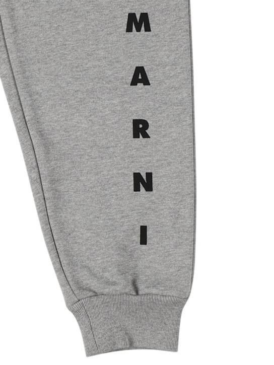Marni Junior - Pantaloni in felpa di cotone con logo