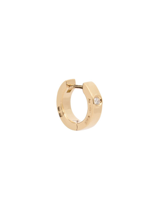 Toteme: Orecchini a cerchio Bezel 18kt con diamanti