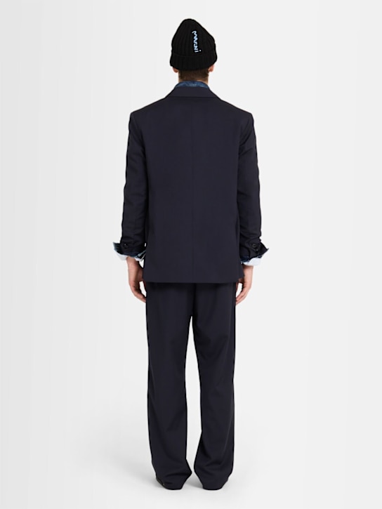 THE CORE: Double breasted wool twill blazer