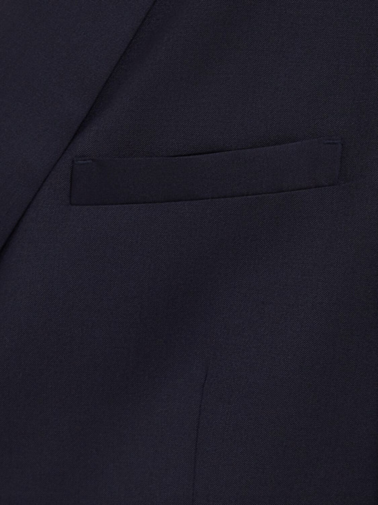 THE CORE: Double breasted wool twill blazer