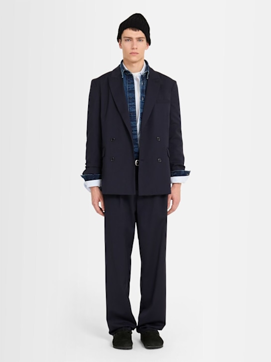 THE CORE: Double breasted wool twill blazer