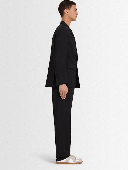 THE CORE: Double breasted wool twill blazer
