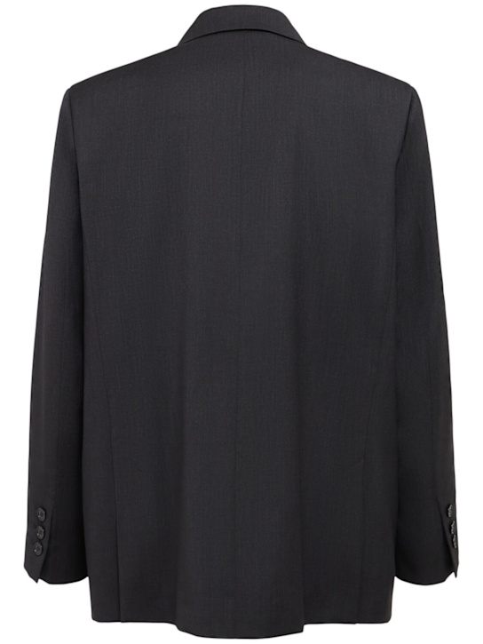 THE CORE: Double breasted wool twill blazer