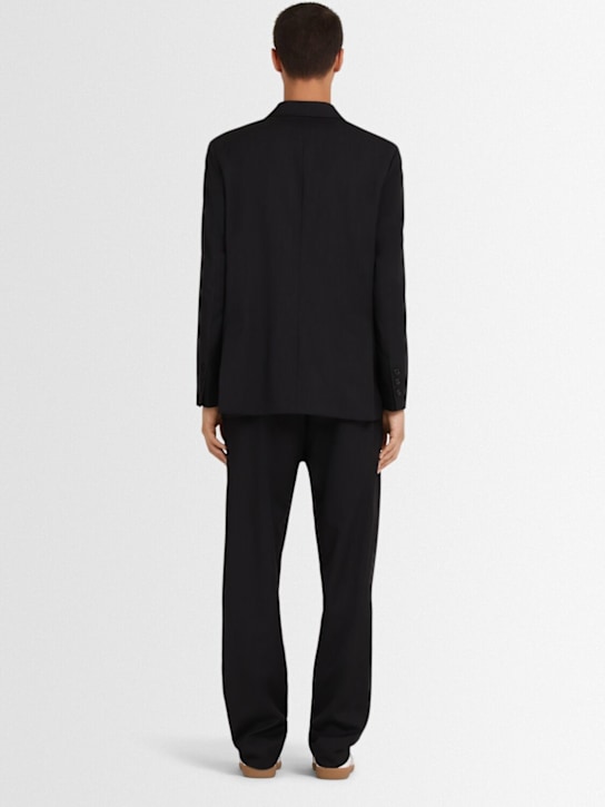 THE CORE: Double breasted wool twill blazer