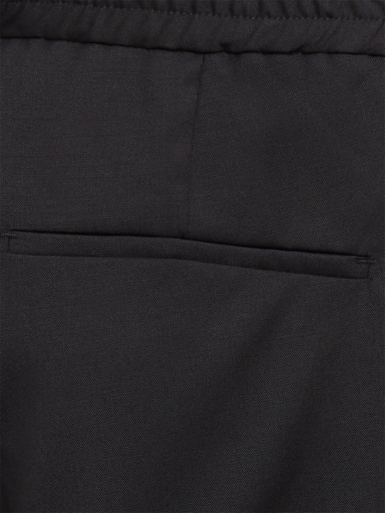 THE CORE: Pleated wool twill straight pants