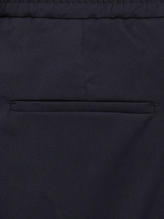 THE CORE: Pleated wool twill straight pants