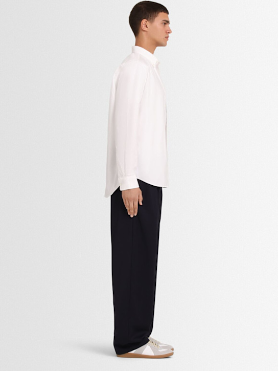 THE CORE: Pleated wool twill straight pants
