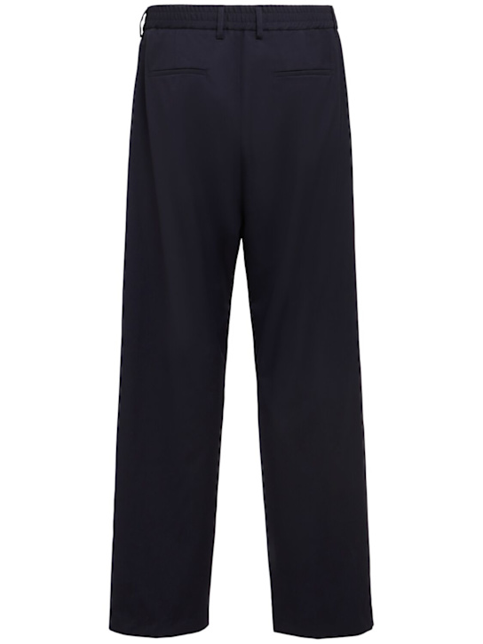 THE CORE: Pleated wool twill straight pants